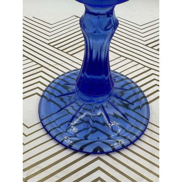 Vintage Avon Fostoria American Pink Glaskelch With Relief From Pressed Glass - Picture 5 of 7